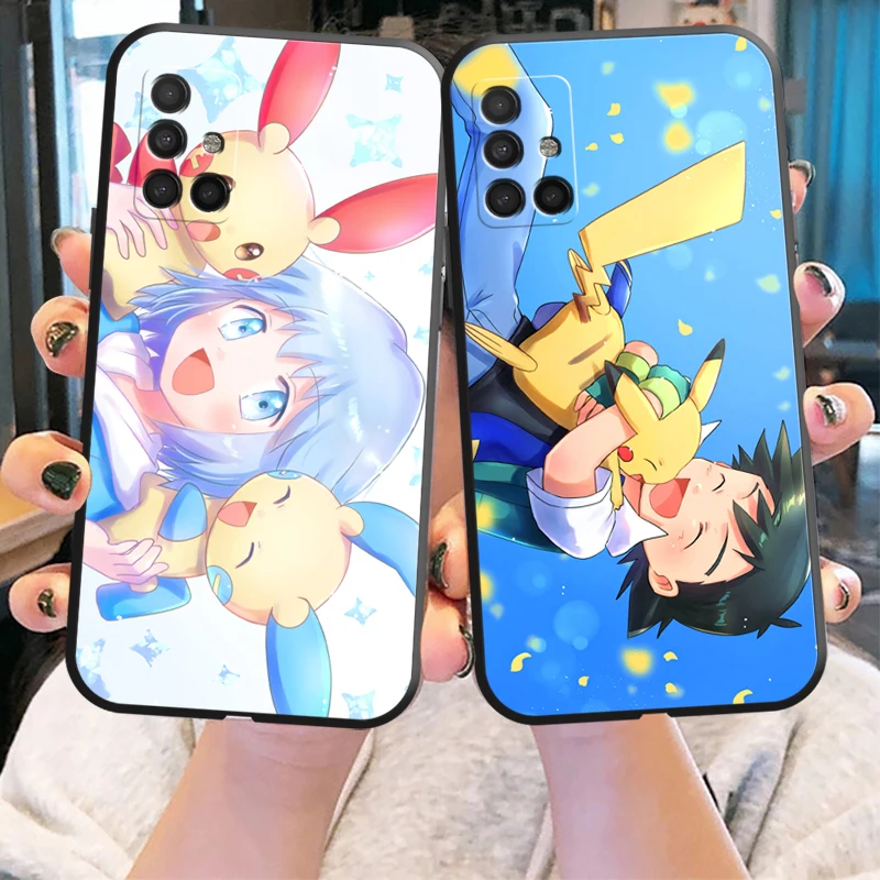 

Japan Anime Pokémon Phone Cases For Samsung A51 5G A31 A72 A21S A52 A71 A42 5G A20 A21 A22 4G A22 5G A20 A32 5G Luxury Ultra