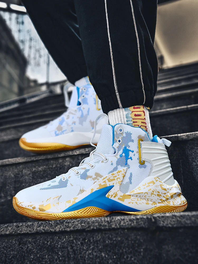Brand Professional Men's Basketball Shoes Basketball Sneakers Anti-skid High-top Couple Breathable Man Basketball Boots