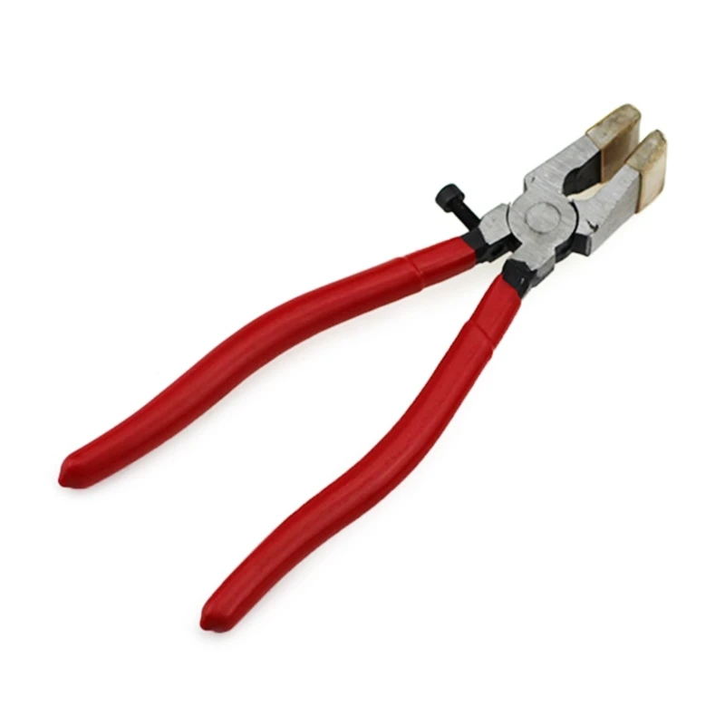 

8Inch Cutting Glass Pliers Breaking Stained Glass Tools Non-slip Handle Flat End M89B