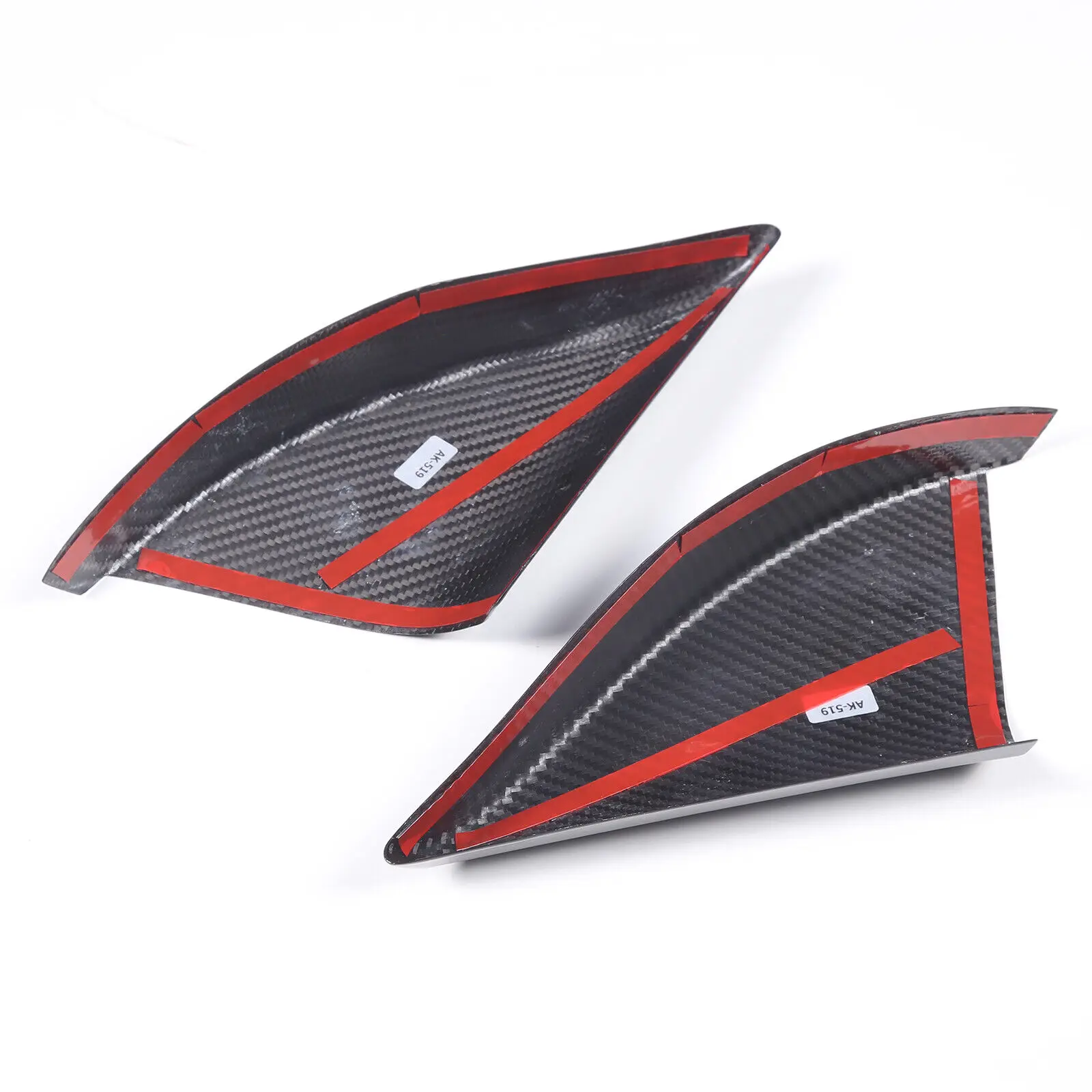 Сухая внутренняя дверь автомобиля из углеродного волокна треугольная накладка