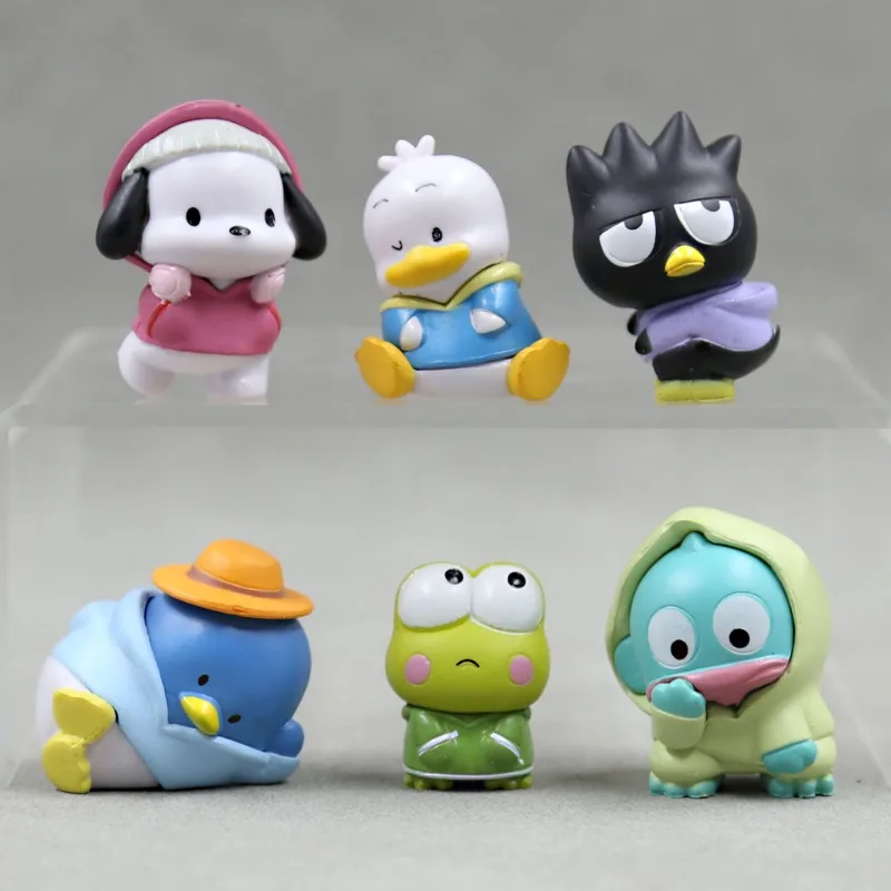 

Sanrio Characters BadBadtz-maru Pachacco Cute Frog Doll Dog Action Figure Birds Animal Keroppi Hangyodon Table Decoration