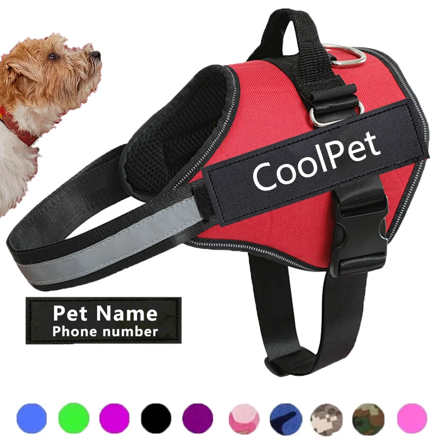 

CoolPet High Ending Durable Safty Pet Vest Adjustable Soft Custom ID Dog Harness