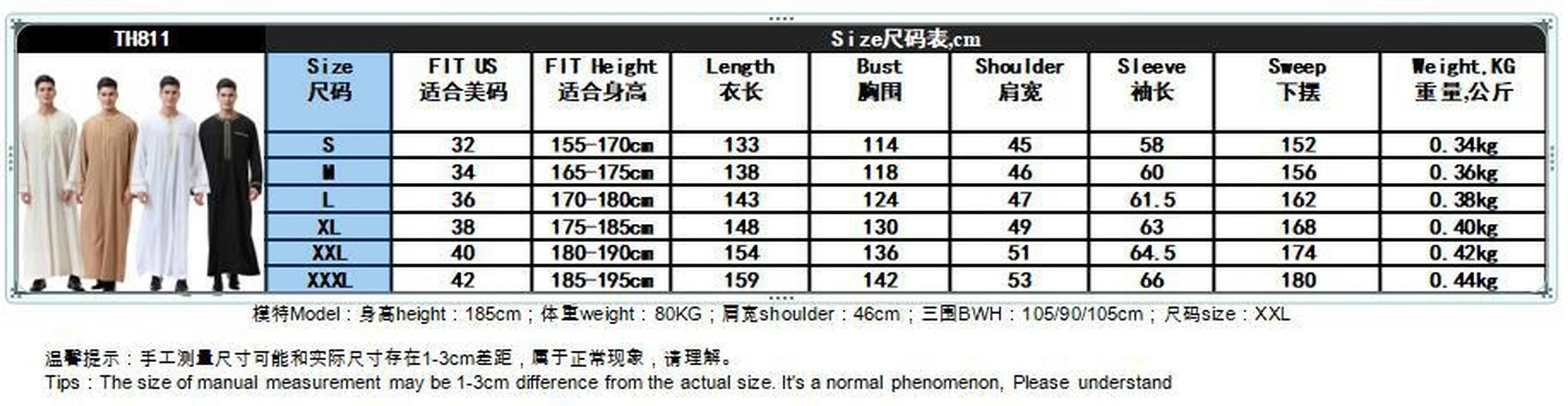 Men's Muslim Robe Daily Casual Commuter Middle East Muslim Ethnic Loose Embroidered Round Neck Robe Arab Hui Men's Robe Africa