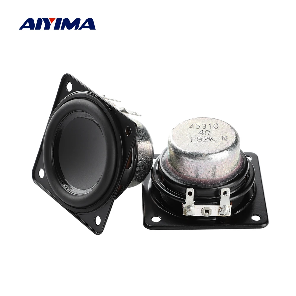 AIYIMA 2Pcs 1.75 Inch Full Range Audio Speaker 48MM 4 Ohm 15