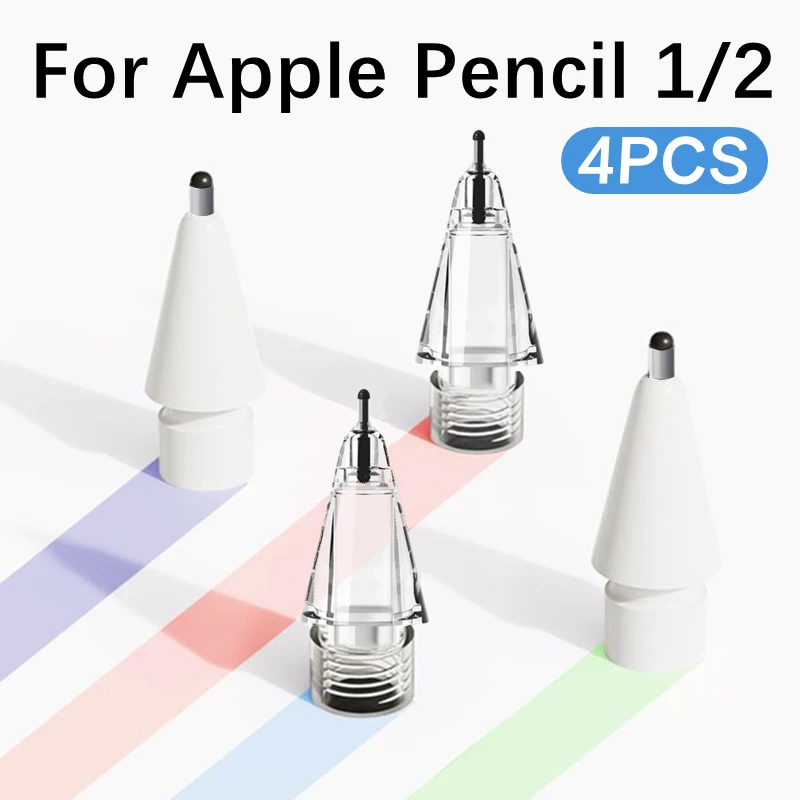 Tips Replacement Nib For Apple Pencil 1/2 Gen Tips With Silicone Cap Stylus Pen Tips For Ipencil 1st 2nd Ipad