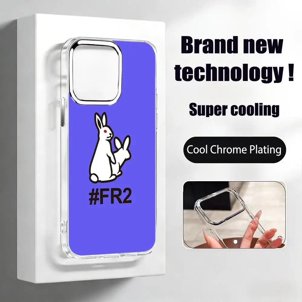Фото Hot F-Fxxkinges R-Rab-bits LOOG Phone Case For iPhone17 air 16 15 14 13 12 11 Pro Max Plus Chrome Button Camera Ring Transparent №3