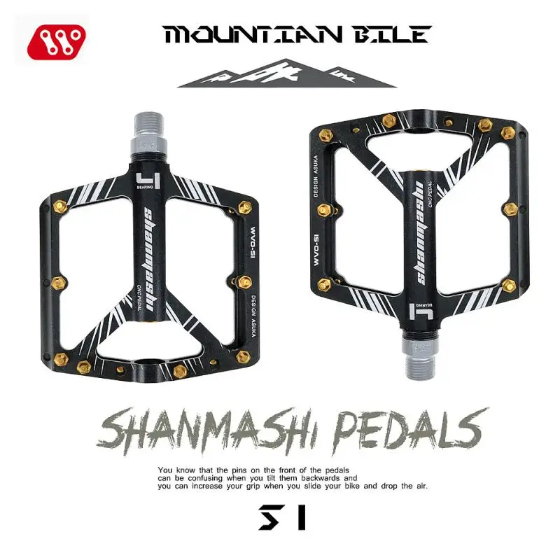 

Bicycle Pedals Flat 14mm Thread For MTB BMX Road Bike Cleats Pedal Aluminum Alloy 4 Seal Bearing Bicycle Footrest Accessories