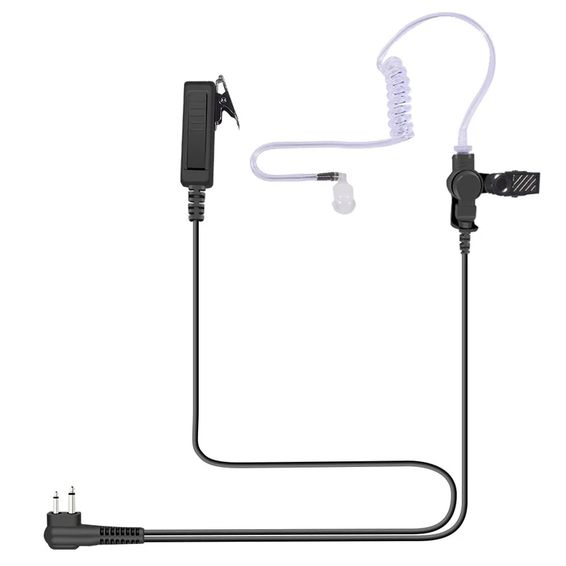 2 pin Headset Mic Covert Acoustic Tube Earpiece for Motorola Two Way Radios Security  Headsets