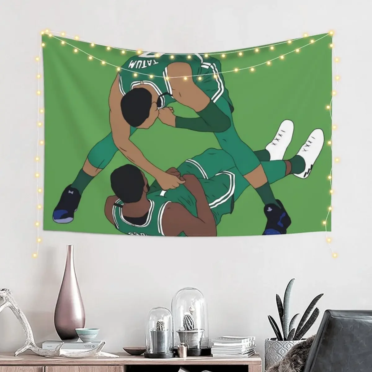 Jaylen Brown And Jayson Tatum Праздничный гобелен Спальня Декор дома Украшения для спальни