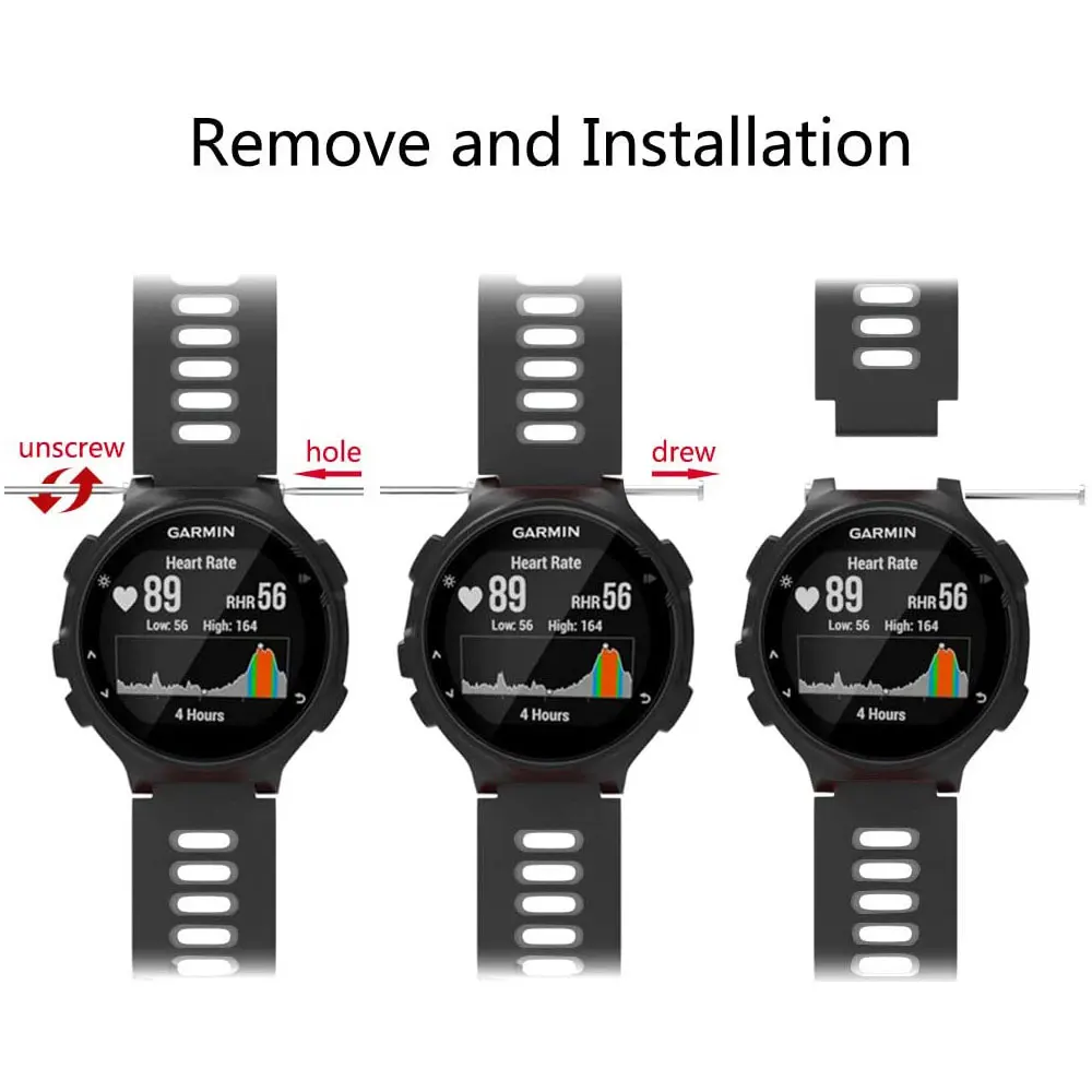 Ремешок для часов Garmin Forerunner 235 220 230 620 630 735XT мягкий силиконовый браслет смарт-часов