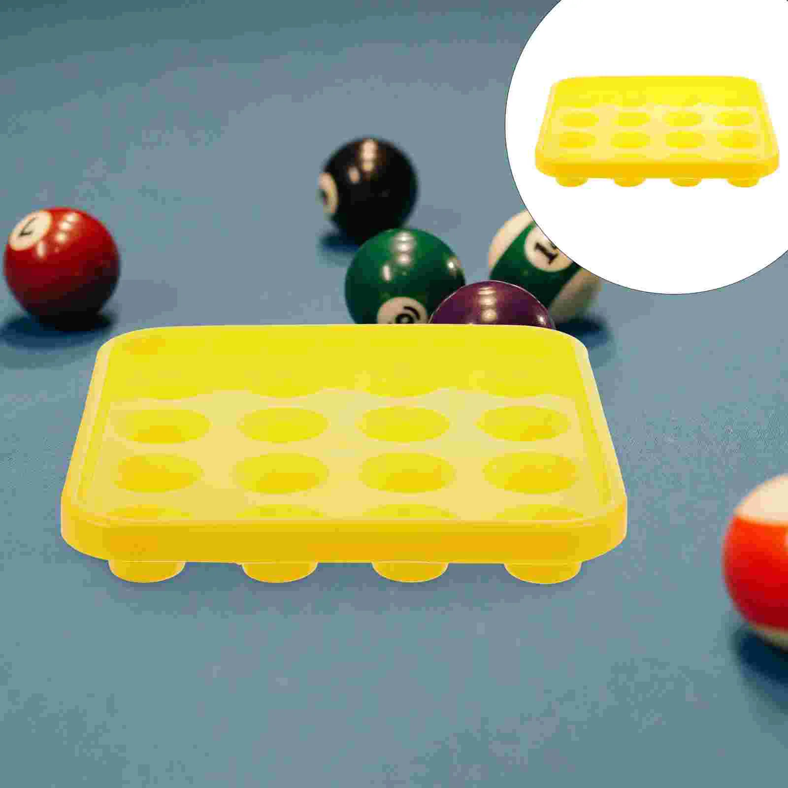 

Billiard Ball Holder Organizer Pool Yellow Accessories Tray Trays Decor Table Storage Snooker Carrying