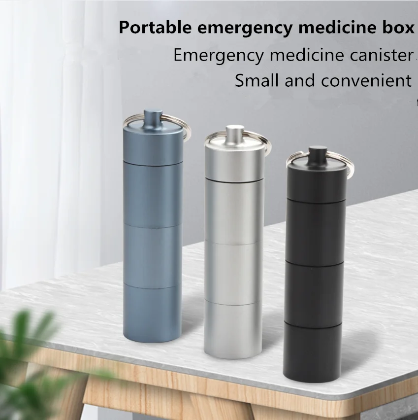 

Portable medicine box bottle storage tank sealed 1pc mini hidden lighter storage pill organizer drawer organizer