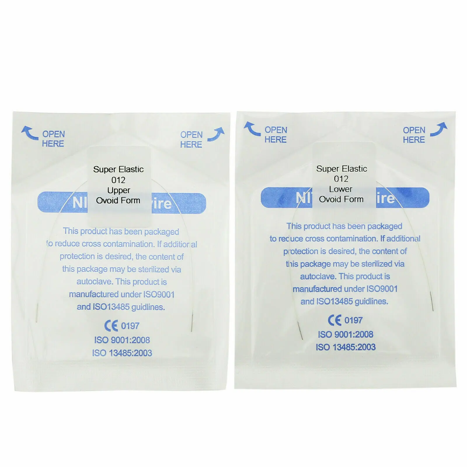 

012 Dental Orthodontic Niti White Ovoid Form Wire Upper Lower