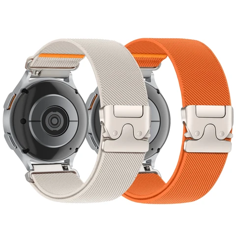 2 шт. Эластичный нейлоновый ремешок для Samsung Galaxy Watch 7/6/5/4 20/22 мм