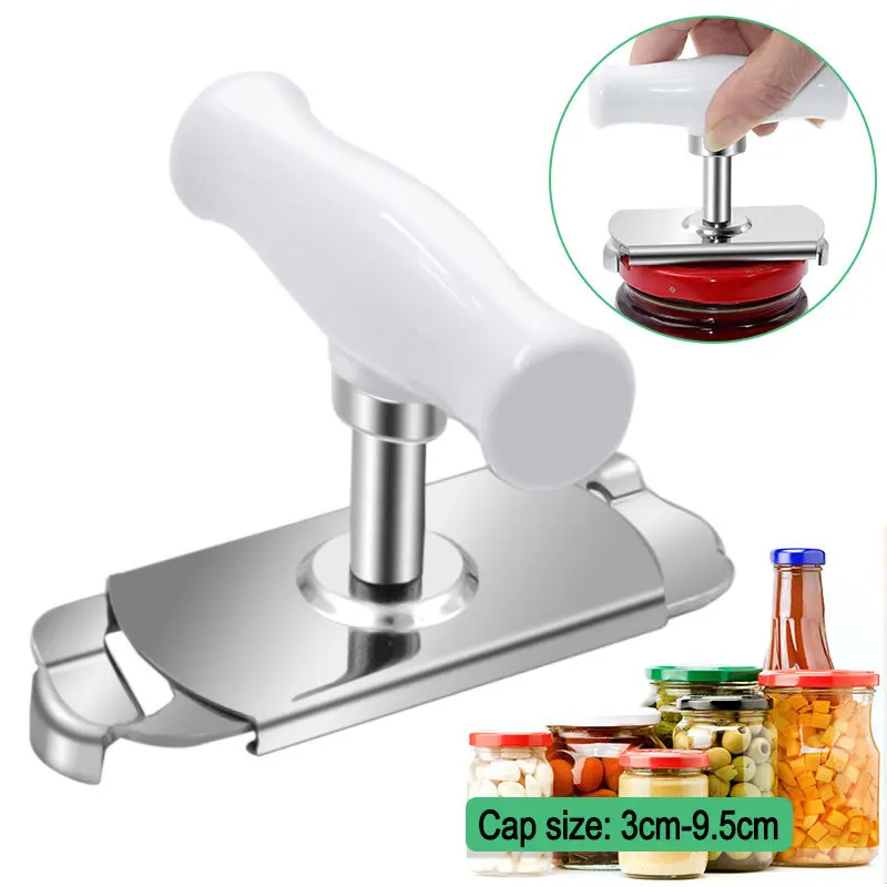 

Adjustable Jar Opener Stainless Steel Lids off Jar Opener Bottle Opener Kitchen Accessories Can Opener for 3-9.5cm Home