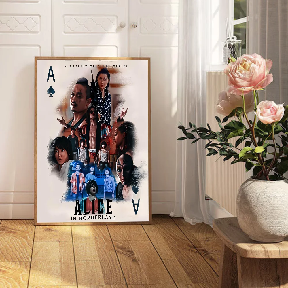 Hot TV Alice In Borderland Anime Posters Sticky Waterproof Paper Sticker Coffee House Bar Kawaii Room Decor