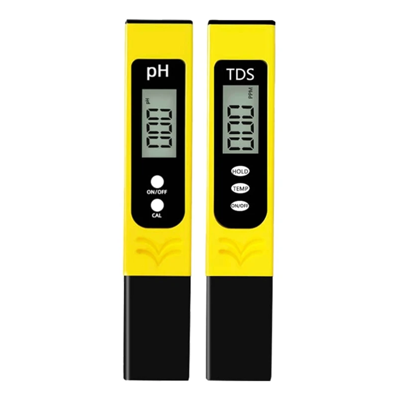 

Water Quality Test Meter PH Meter TDS Meter 2 in 1 Kit with 0-14.00 ph & 0-9999 ppm Measure Range for Hydroponics