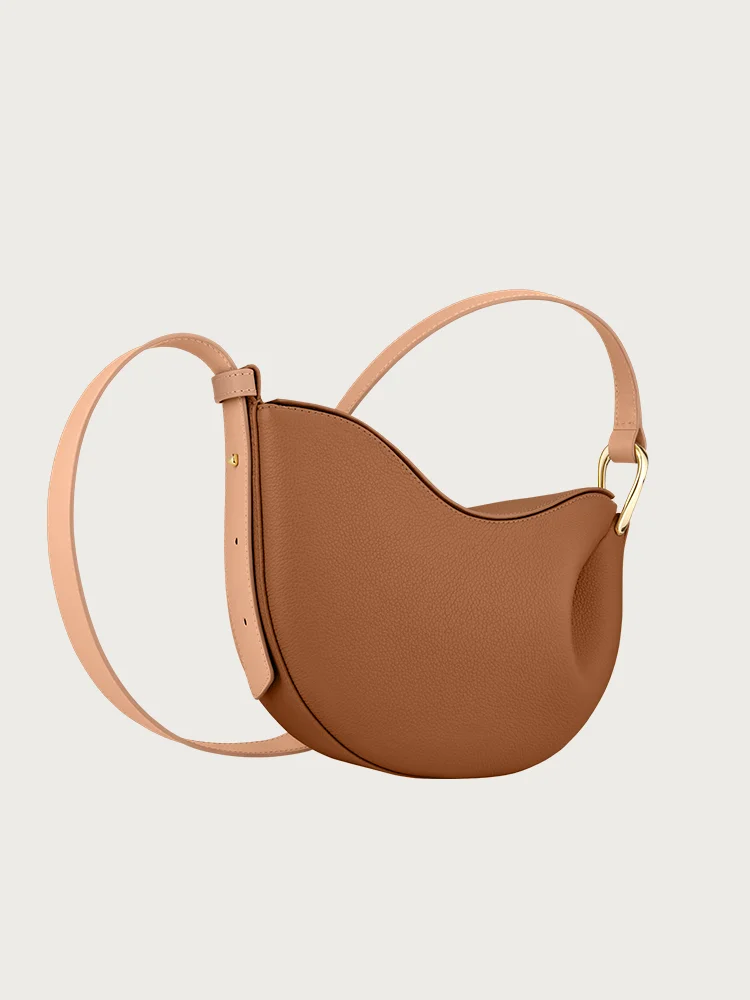 

Luxury Designer Women's Hobos Bag Messenger Bag Genuine Leather Fashion Lychee Grain Cowhide Women's Bag Simple One Shoulder Bag