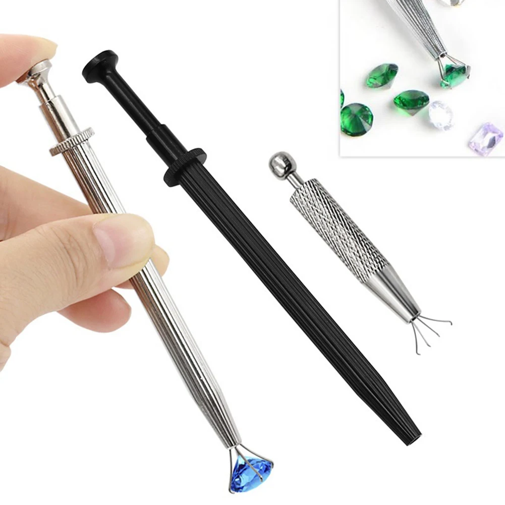 

4 Claws Professional Jewelry Holder Pick-up Tool Diamond Gems Prong Holder Tweezers Catcher Grabber With Jewelry Making Tool
