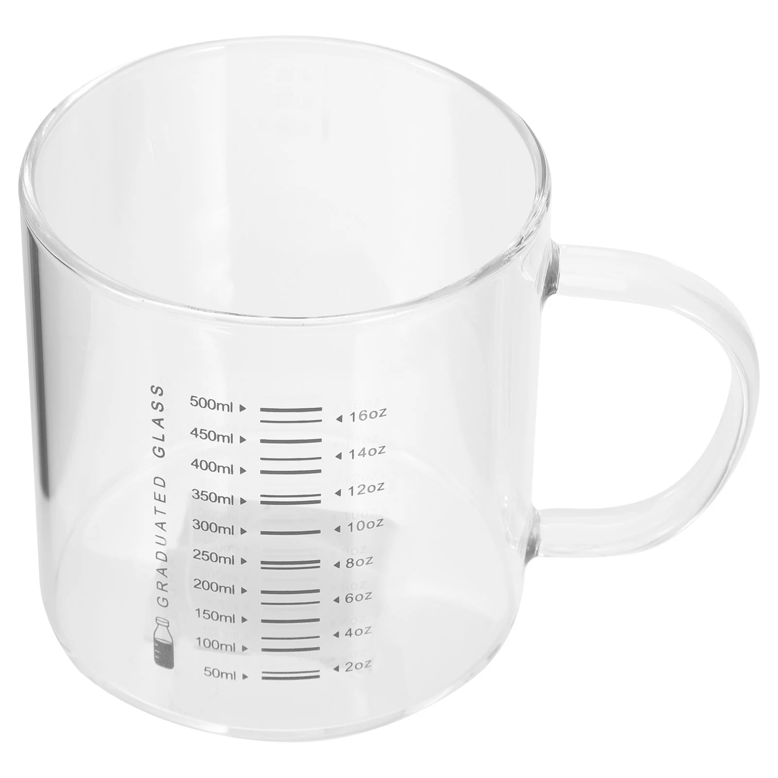 

Transparent Measuring Cup Glass Coffee Cup Heat-resistant Milk Cup with Scale