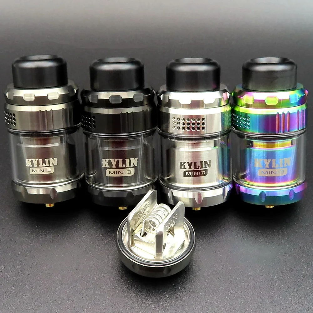 

25 мм Kylin Mini V2 RTA бак 3 мл/5 мл пузырьковый стеклянный одна катушка MTL RTA перестраиваемый атомайзер электронная сигарета 510 Thread Kylin RTA