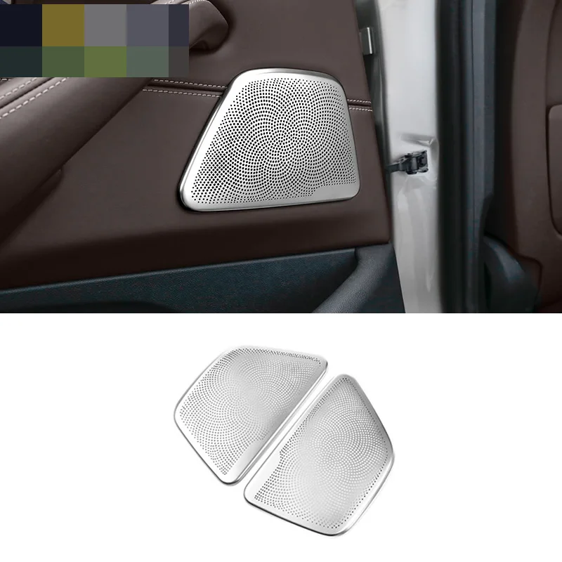 

For BMW 5 Series 6GT G32 G30 17-20 2* Steel Car Rear Door Stereo Speaker Decorate Cover Trim Car Interior Accessories