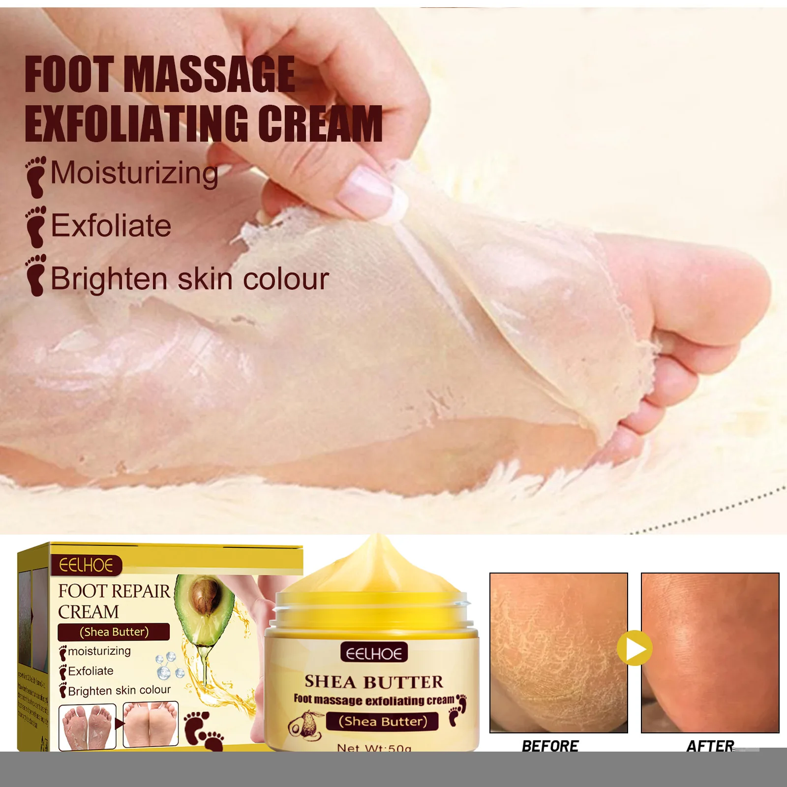 

Anti-Drying Crack Foot Cream Heel Cracked Repair Cream Removal Dead Skin Hand Feet Care