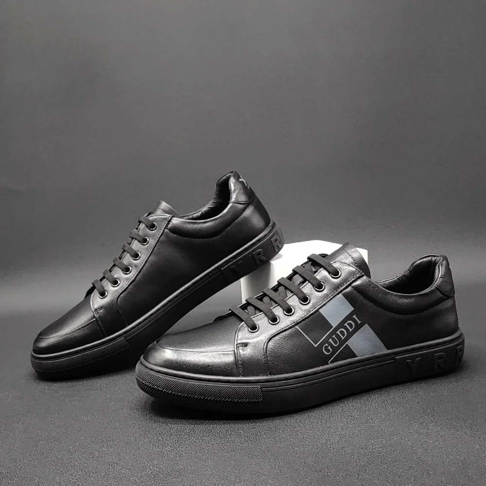 

Роскошные Брендовые мужские туфли на мягкой подошве из натуральной кожи, модные повседневные Черные