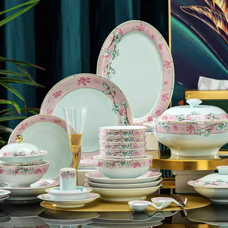 Креативная керамическая тарелка ручная роспись цветочный рельефный Декор