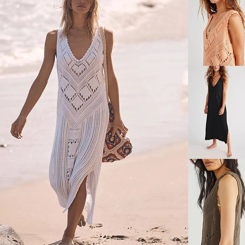 

Bohemian Bikini Bathing Suit Cover Up Crochet Beachwear for Summer Beach Cruise