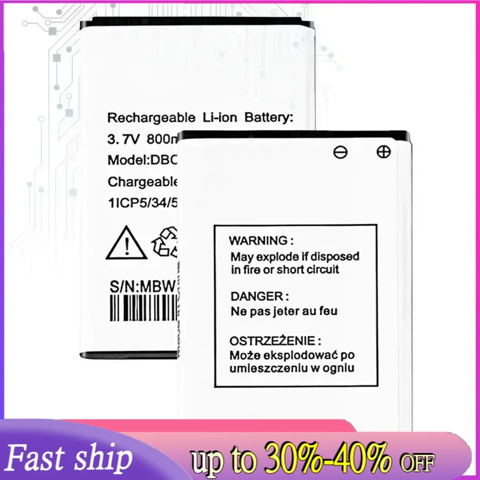 Новый аккумулятор 800 мАч Dbc-800D для Doro 500 506 508 509 510 515 6520 6030 CELL PHONE + номер отслеживания
