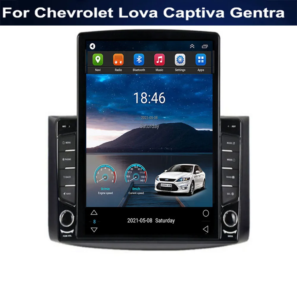 

For Tesla Style 2Din Android 12 Car Radio For Chevrolet Lova Captiva Gentra Multimedia Video Player GPS Stereo Carplay DSP Camer