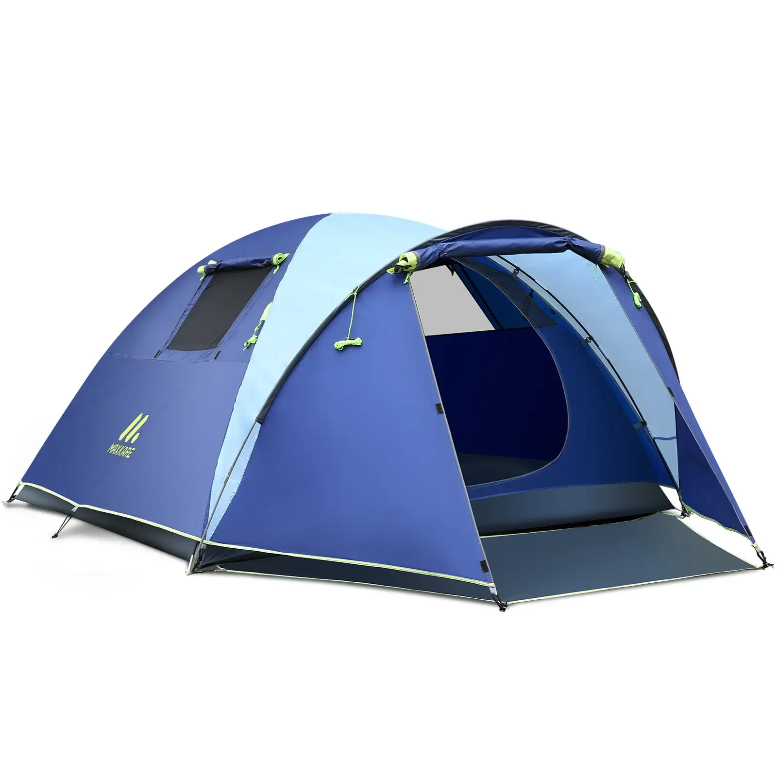 

3 or 4 Person Family Camping Tent Waterproof Set for CAMP Backpacking Hiking Outdoor-Blue