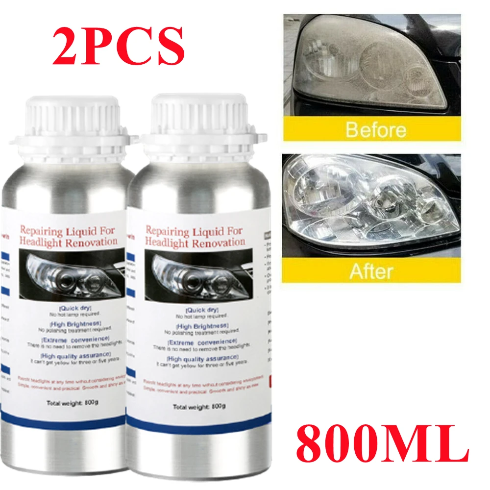 

2 шт., полимерная жидкость для автомобильных фар