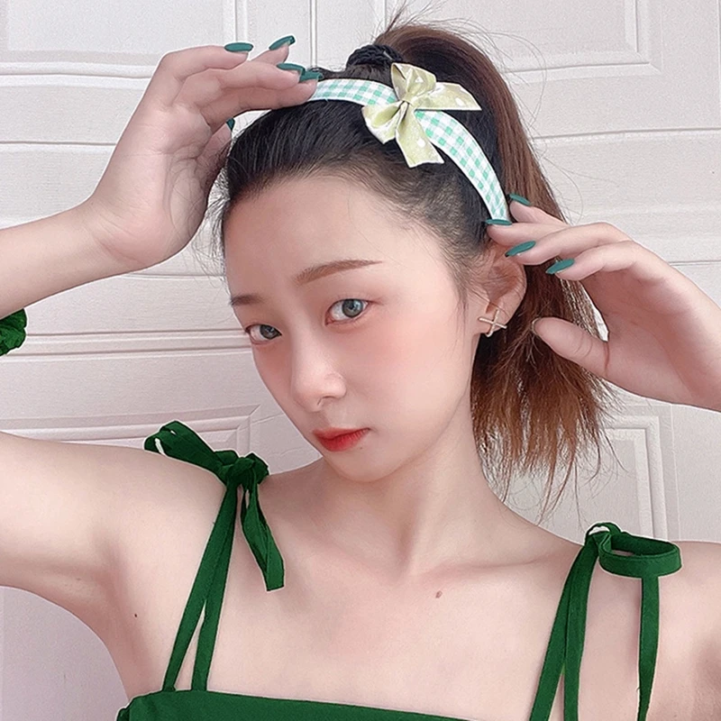 

New Girls Bow Hairbands Velcro Hair Accessories Hair bands Post Baby Headband Hairpin Bangs Posted Broken Hair Holder Headdress