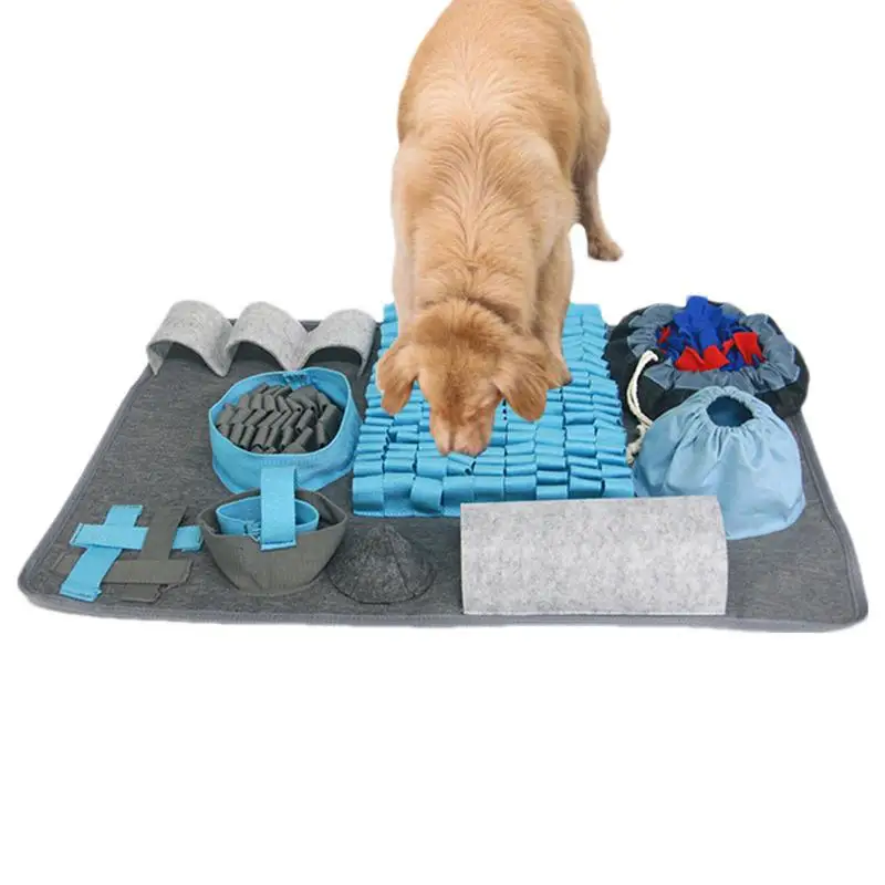 

Коврик для щенков, коврик для медленной кормушки для больших собак, тренировочная игрушка с 10 элементами тренировки и 3 уровнями сложности