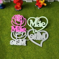 new mama hearts flowers metal cutting die mould scrapbook decoration embossed photo album decoration card making diy handicrafts