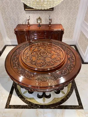 Рисунок 6 - Круговой обеденный стол и стул из цельного дерева