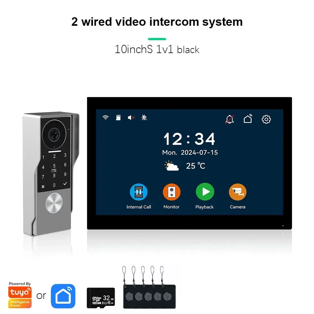 

Видеодомофон Anjielosmart 2-проводной 1080P