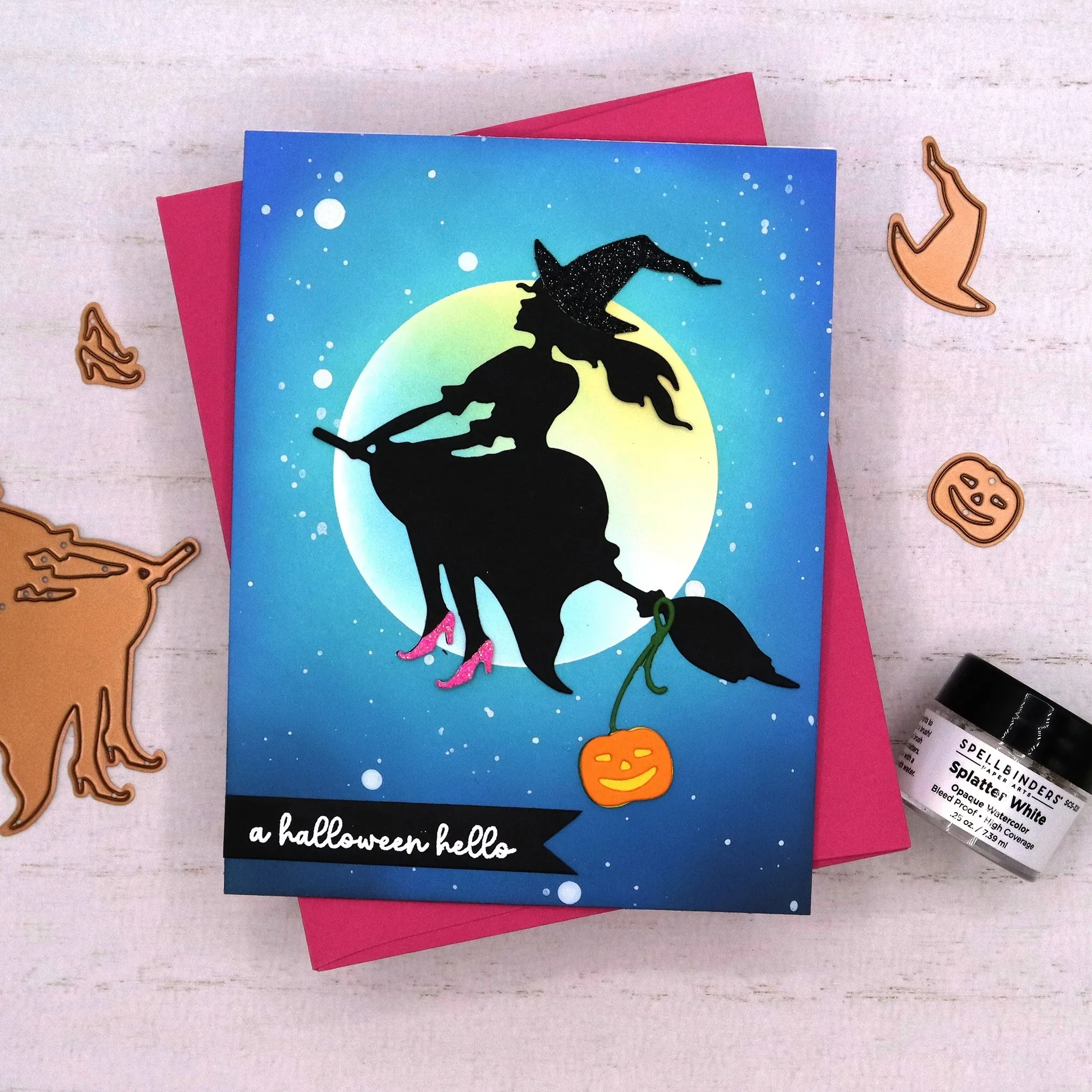 Mmao Craft металлические штампы для резки форма Хэллоуин метла ведьма скрапбук нож