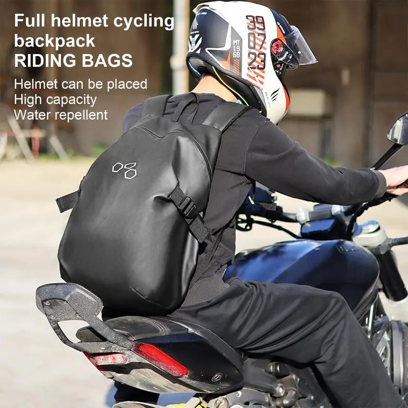 

Large Capacity Trendy Soft Motorbike Backpack Bag Motorcycle Helmets Backpack Bag universal Bike Daily Riding Backpack Bags