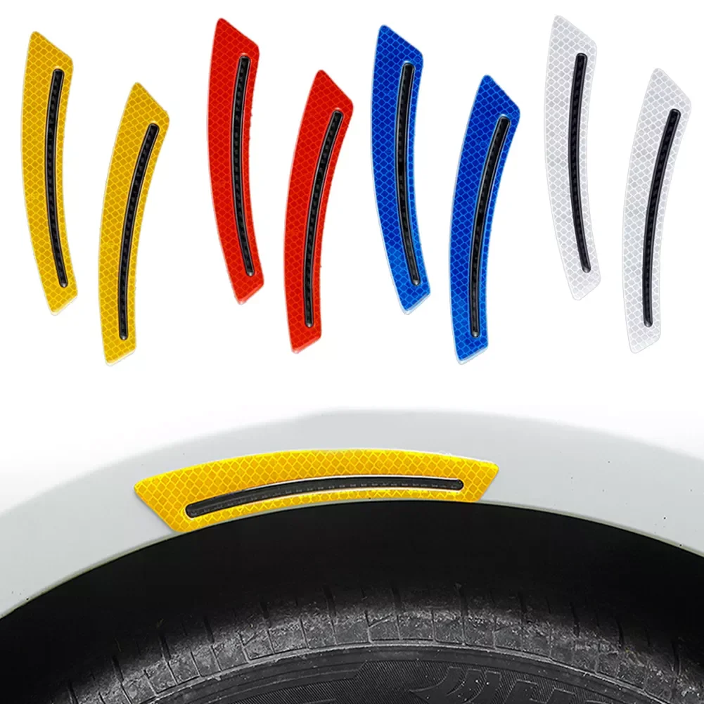 

Car Safety Warning Sticker Mark Car Reflective 2Pcs Safety Stickers Tape Reflective Strips Exterior Accessories Reflective Tape