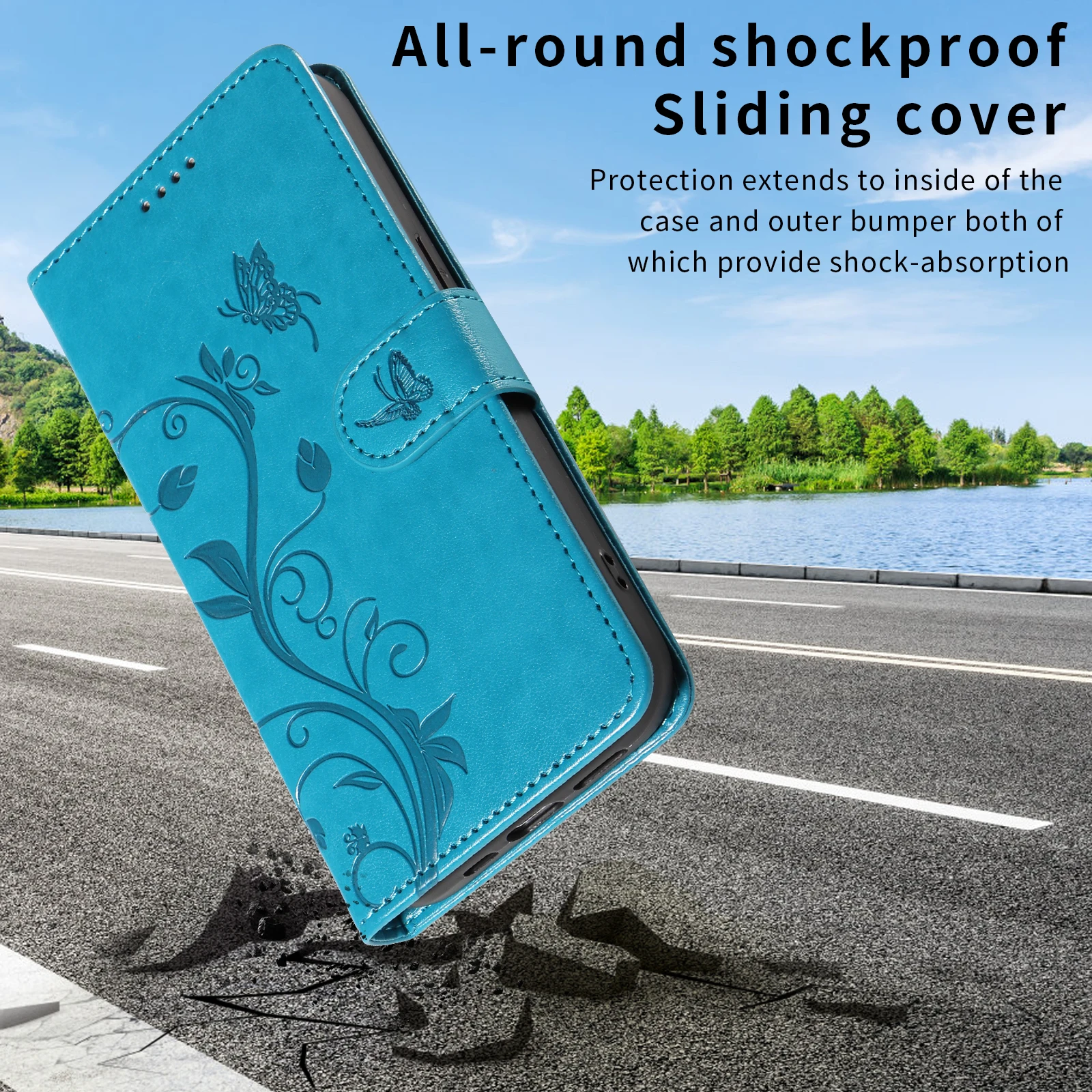 Кожаный чехол-книжка с рельефным деревом для Google Pixel 8 8A 6 7A 7 Pro