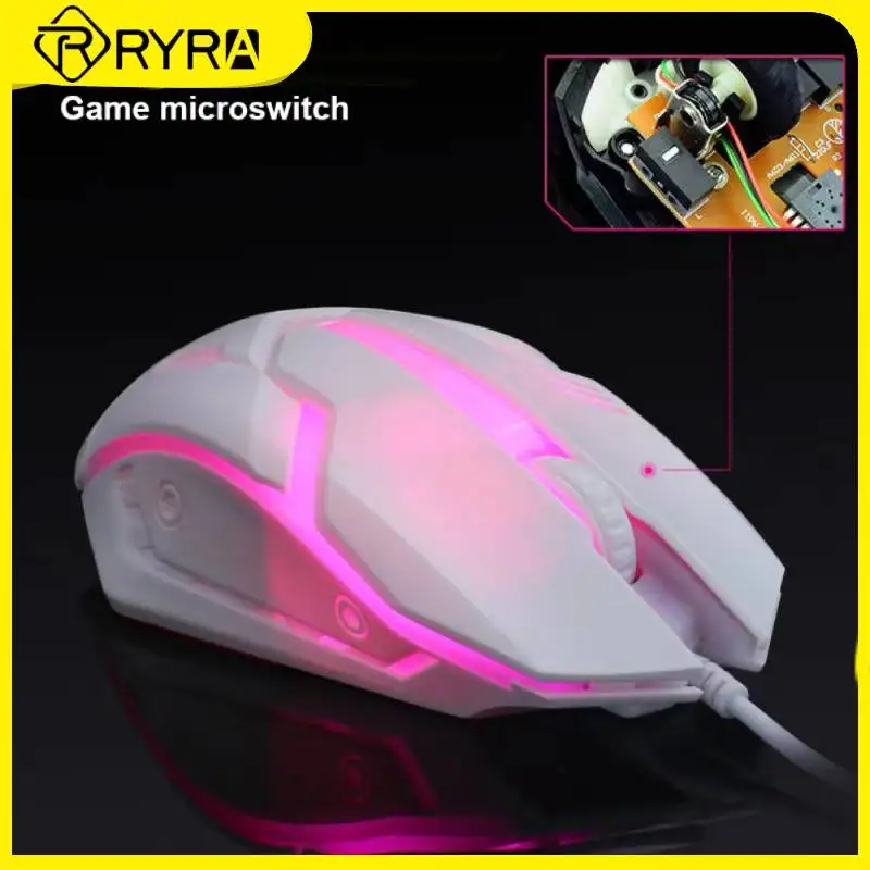 

RYRA New Wired Optical Mouse 1600DPI 20G USB Gaming Mice Universal Colorful Luminous Mouse For Computer Laptop Notebook 1.2 M