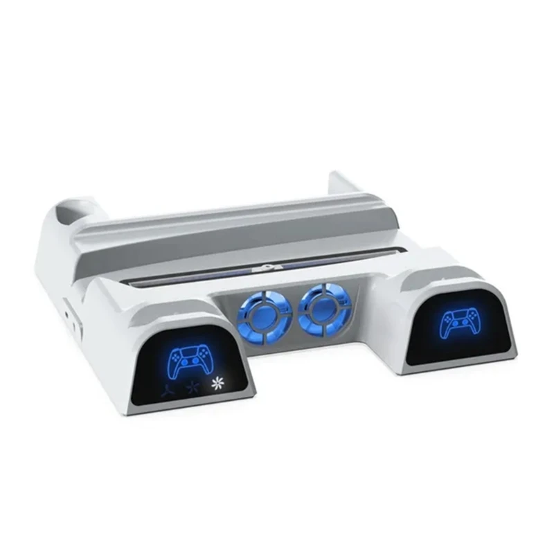 

Multifunctional Cooling Fan Base Double Controller Charging Dock Station for P5 Console with Built-in Game Disc Slot