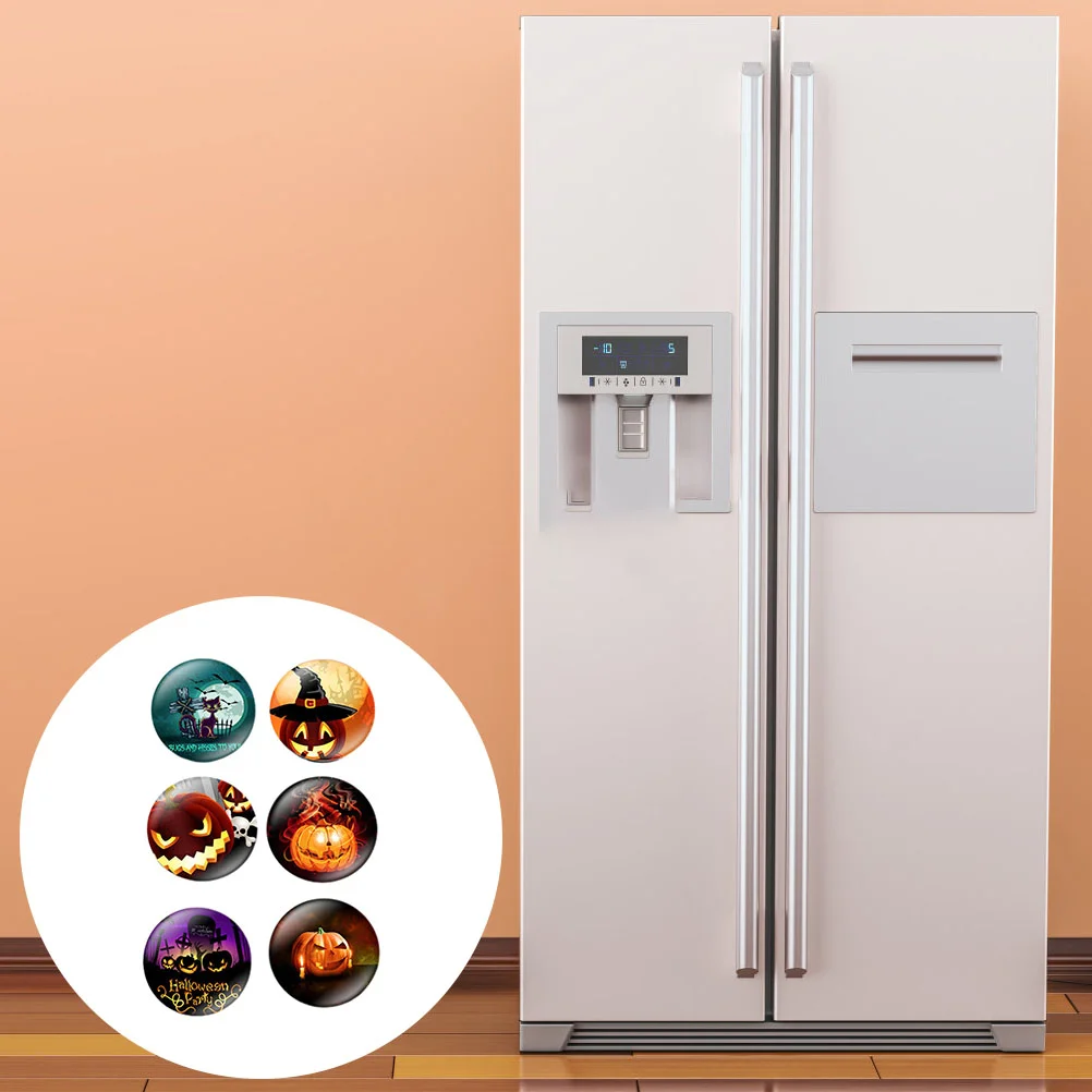 

6 Pcs Crystal Glass Fashion Fridge Sticker Fridge Magnets for Refrigerator