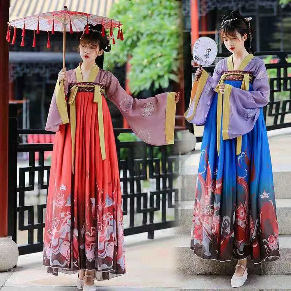 Карнавал на Хэллоуин ханьфу Женская традиционная одежда в древнем китайском