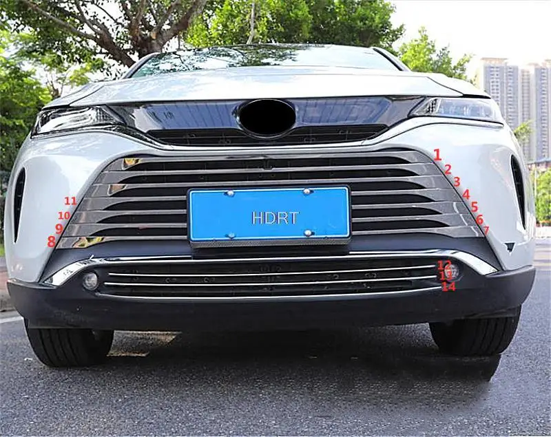 Передний бампер из нержавеющей стали для автомобиля Toyota Harrier / Venza 2022 +