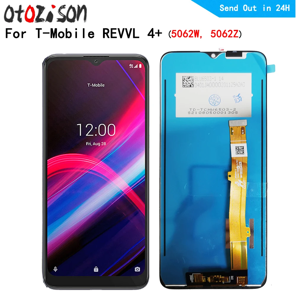 ЖК-дисплей 6,52 дюйма для T-Mobile REVVL 4 + 5062 Вт 5062Z, ЖК-панель с рамкой, сенсорный датчик, дигитайзер в сборе, замена