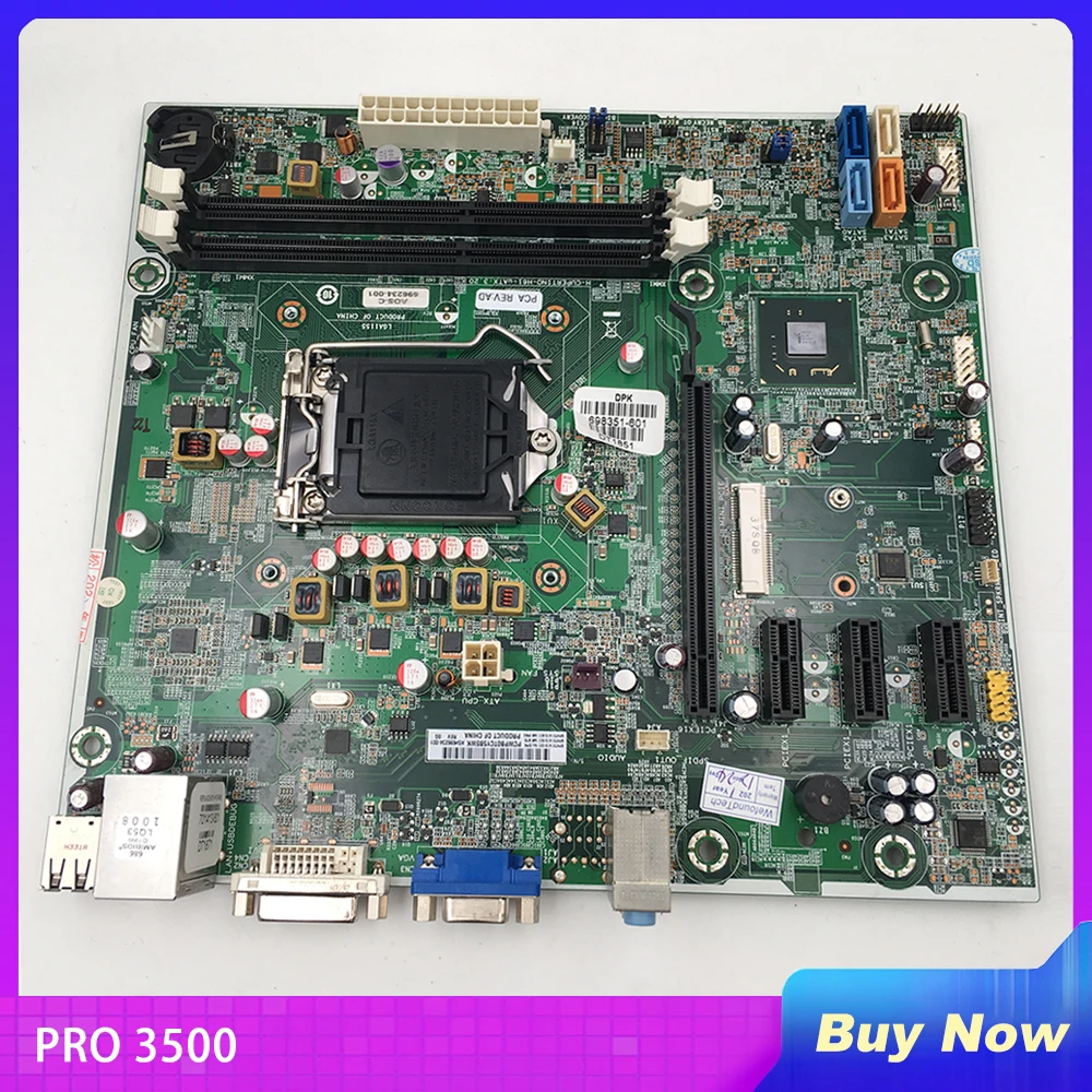 For HP Pro 3500 Desktop Motherboard 696234-001 701413-001 H-CUPERTINO-H61-uATX Perfect Test